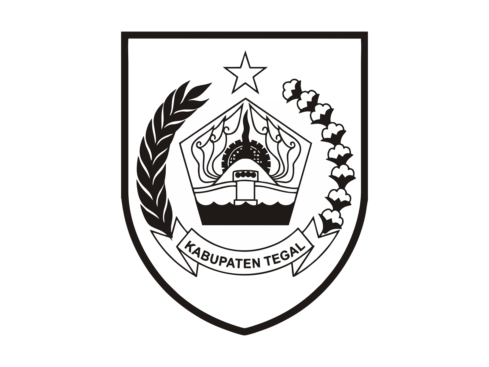 Logo Kabupaten Buton Hitam Putih