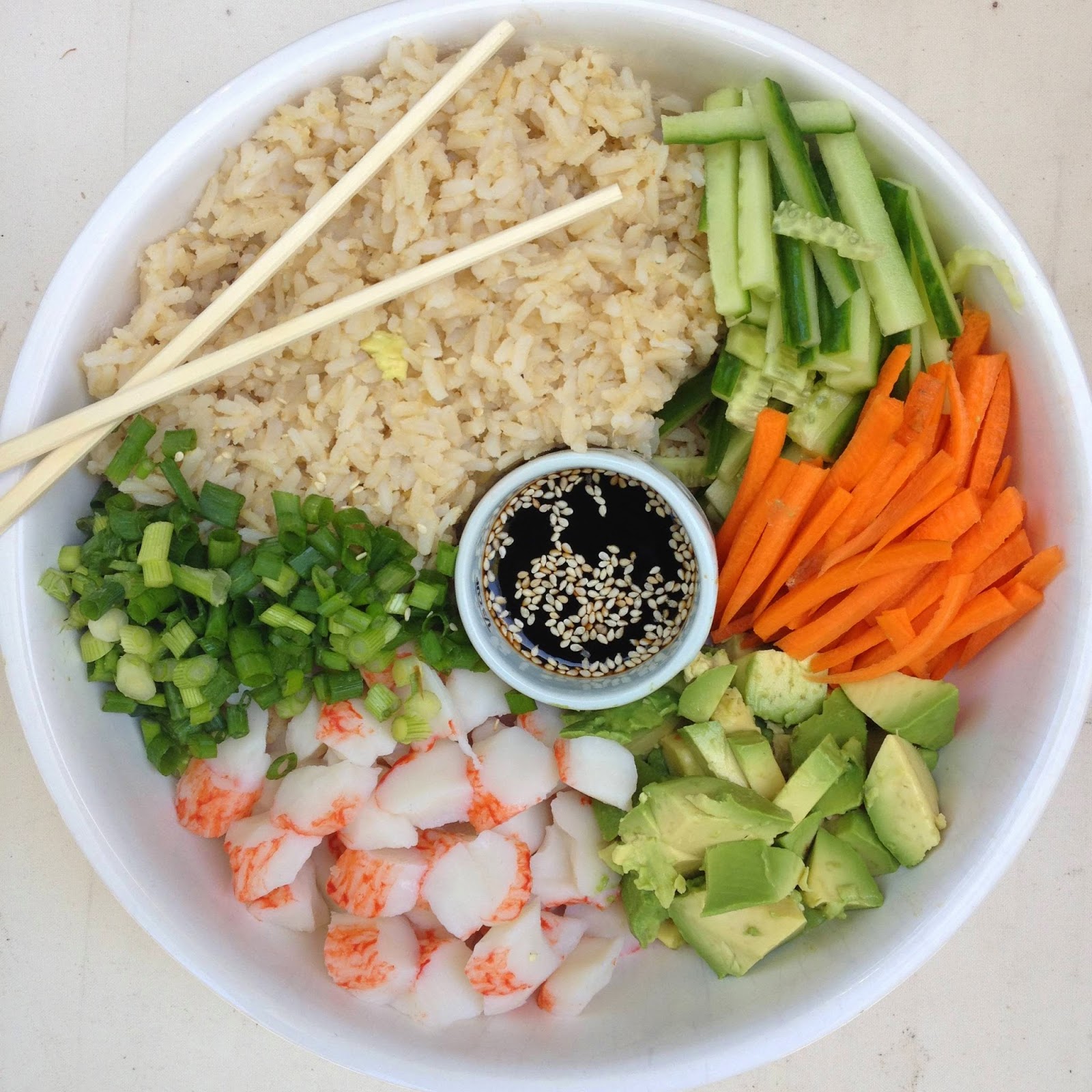 designer bags and dirty diapers: Brown Rice Sushi Bowls