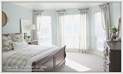 farmhouse bedroom french master porch colors paint furniture makeover sherwin williams rainwashed sw curtains decorating transformation yours window shopping wall