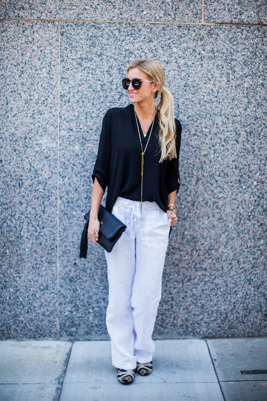 THE TOP TREND SERIES: FOUR WAYS TO STYLE WHITE LINEN PANTS - Elle ...