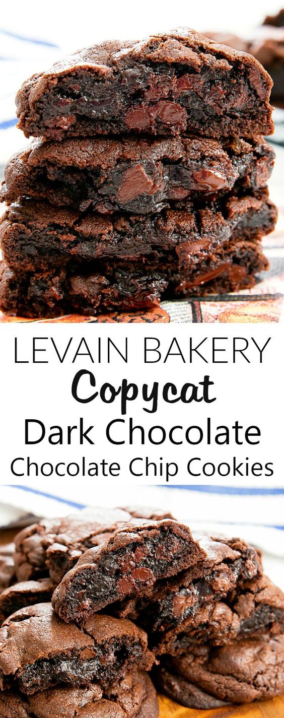 COPYCAT LEVAIN BAKERY DARK CHOCOLATE CHOCOLATE CHIP COOKIES #levain #levainbakery #chocolate #chocolatechip #cookies #cookiesrecipes #bakery #darkbakery #darkcookies