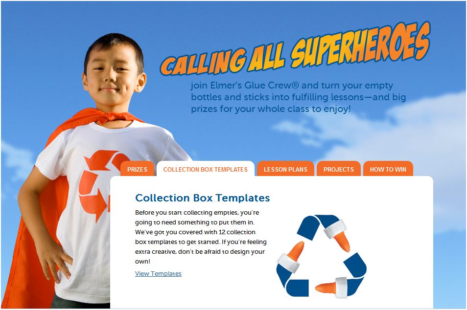 Basketballstyle Recycling Bin Elmer's Glue Crew Be Creative, Support