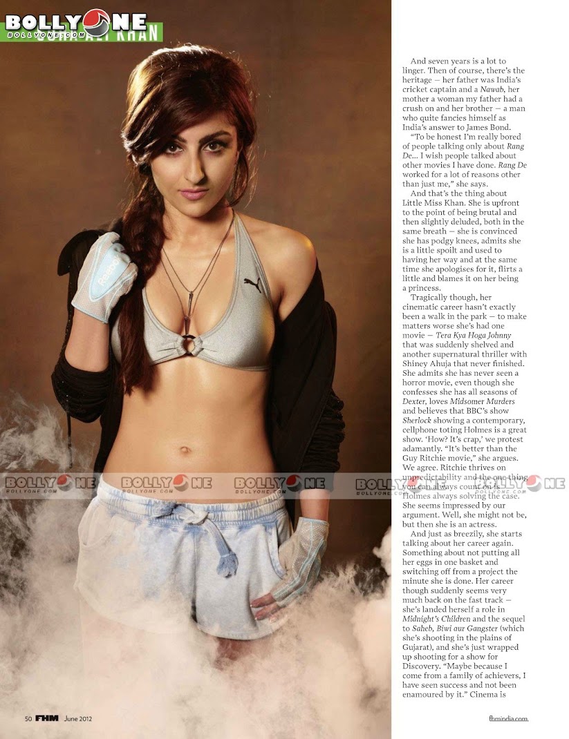 Soha Ali khan hot Bikini Pic from fhm magazine - (3) - Soha Ali khan Bikini Pics, Navel show FHM June 2012 