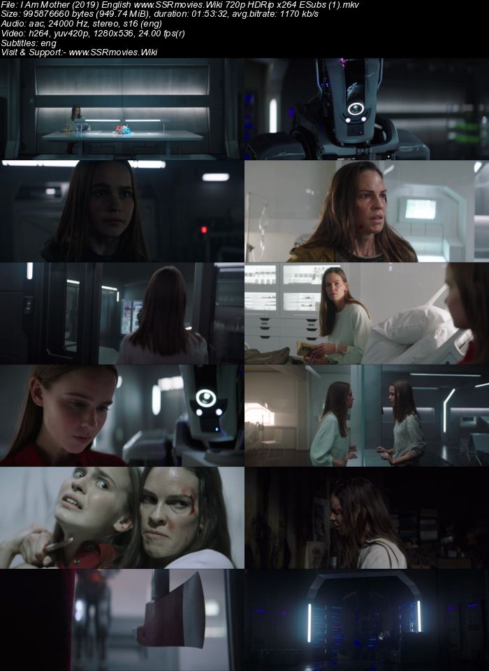 I Am Mother (2019) English 480p HDRip x264 300MB Multi Subs Movie Download