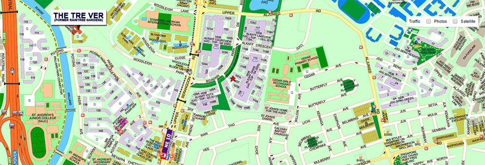 The Tre Ver Location Map The Tre Ver Location Map