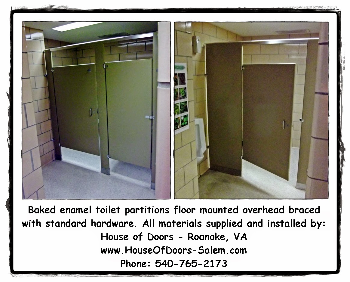 Toilet Partitions supplied and installed by House of Doors Roanoke, VA