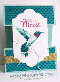 Stampin' Up! Picture Perfect Hummingbird Cut Apart Card #stampinup 2016 Occasions Catalog www.juliedavison.com
