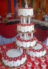 5tier Wedding Cake Buttercream + (32pcs cuppies FOC)