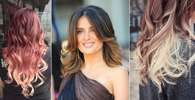 Ombre hair mechas luzes mechas, reflexos, luzes e balaiagem