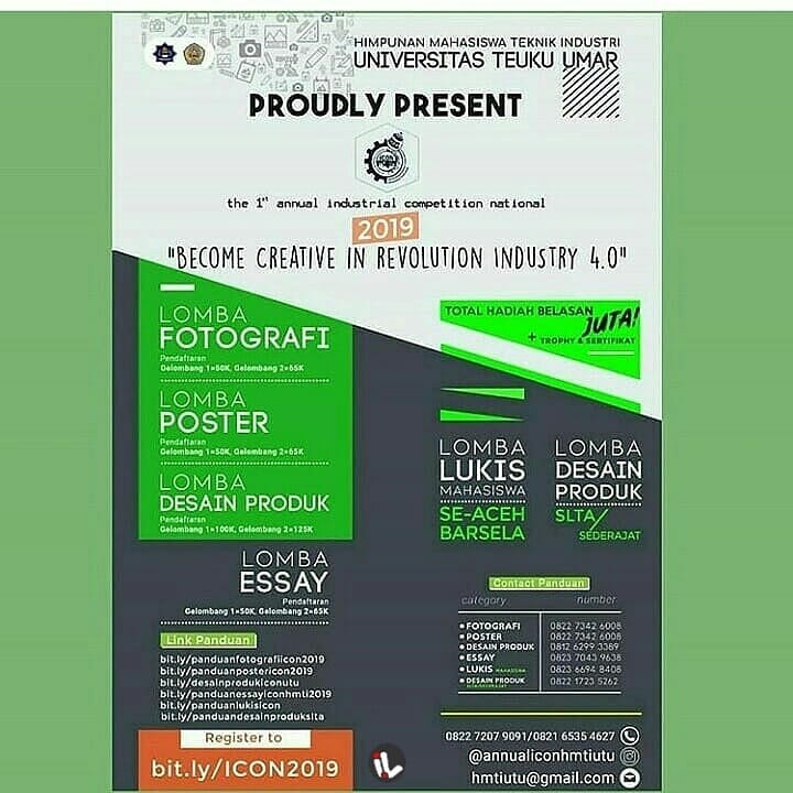 Event The 1st Annual Industrial Competition Nasional Mahasiswa 2019 Event The 1st Annual Industrial Competition Nasional Mahasiswa 2019