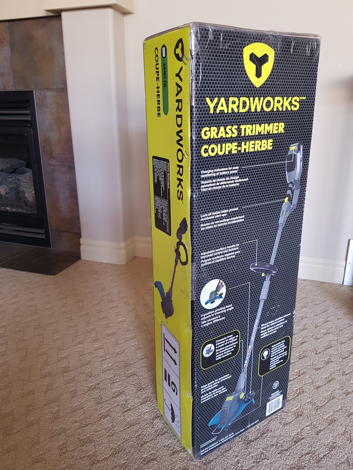 yardworks trimmer battery