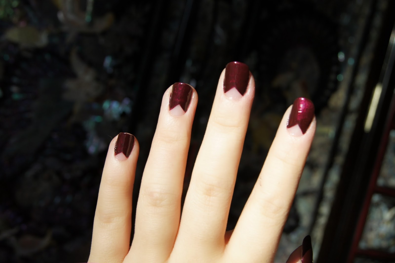 NOTD series: No.1 Burgundy Chevrons  Barely There Beauty - A Lifestyle  Blog from the Home Counties
