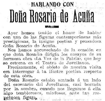 Fragmento de la entrevista, El Publicador 25-9-1909