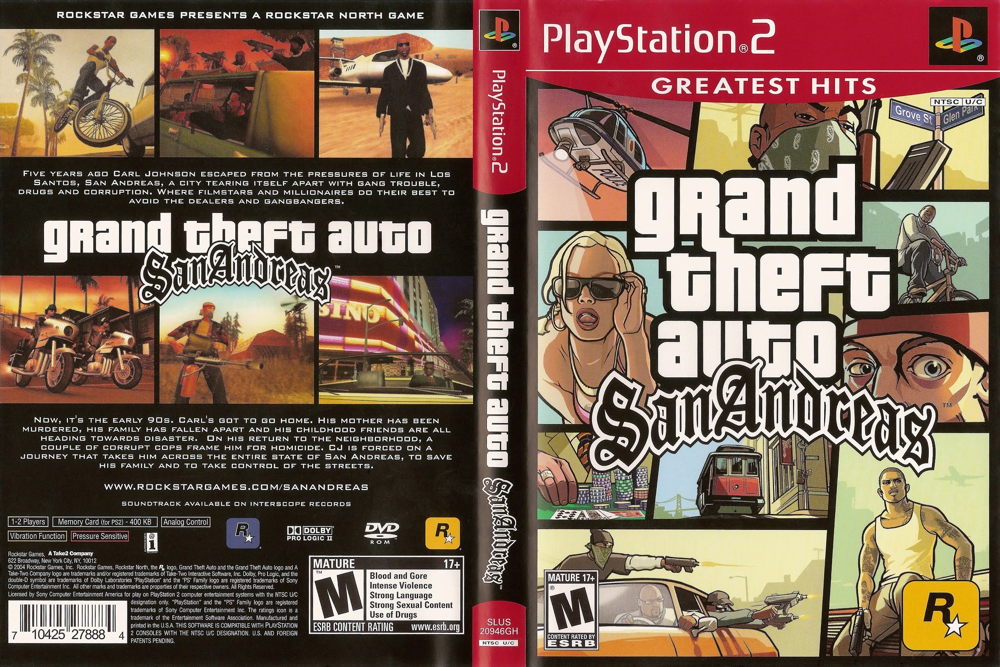 Grand Theft Auto San Andreas Greatest Hits Playstation Ultra Capas ...