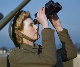 Auxiliary Territorial Service (ATS) 'spotter'  color photos of World War II worldwartwo.filminspector.com