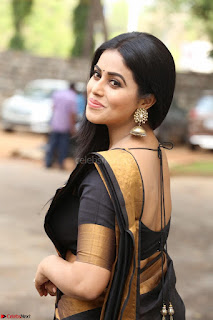 Poorna in Cute Backless Choli Saree Stunning Beauty at Avantika Movie platinum Disc Function ~  Exclusive 018