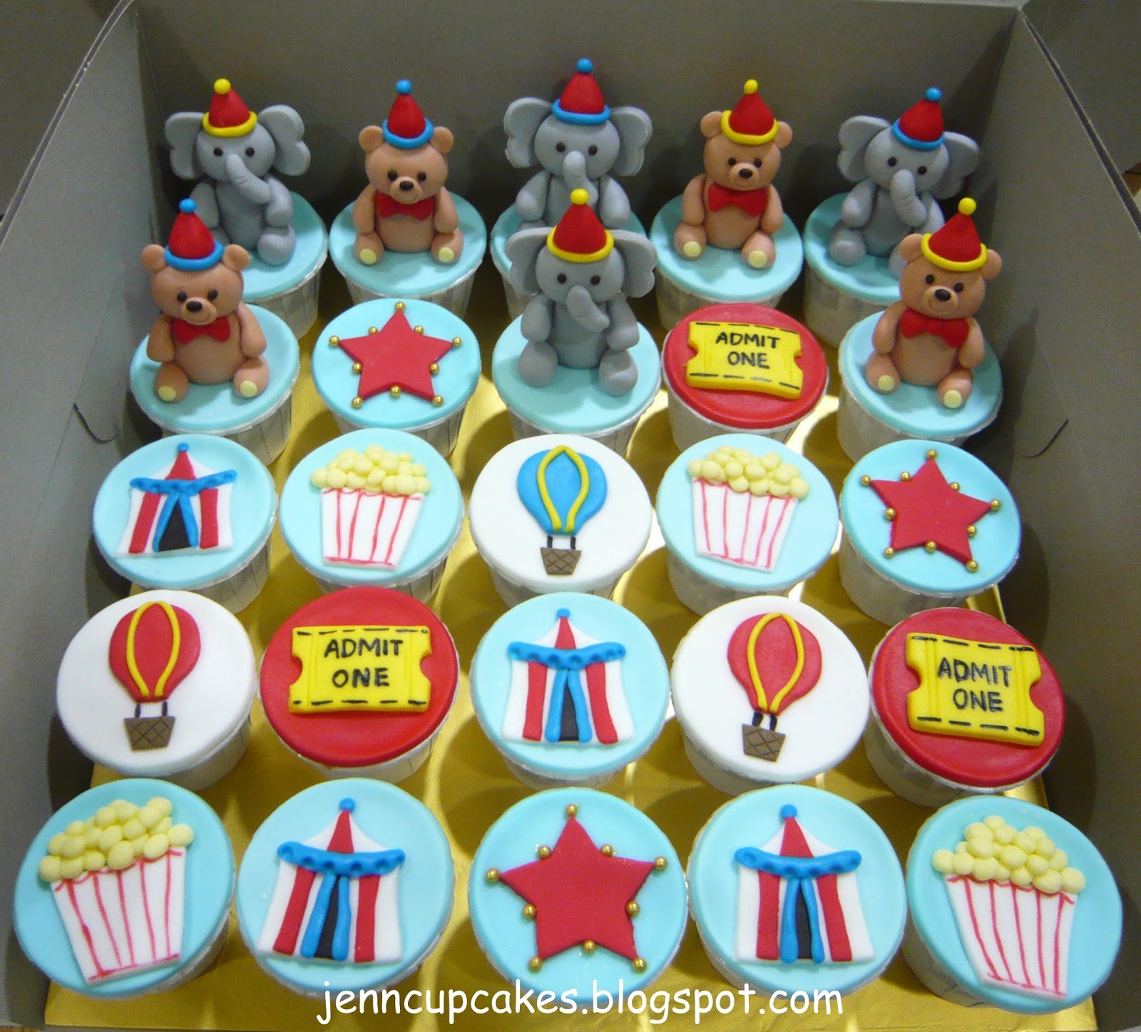 Jenn Cupcakes & Muffins Carnival Theme Cupcakes