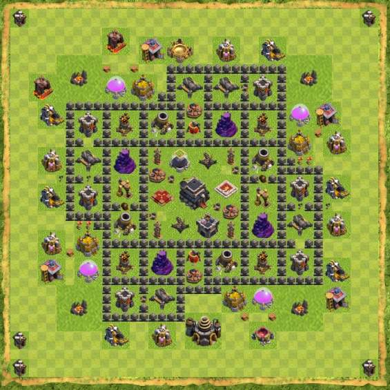 Clans карты. Map of Clash of Clans 9.