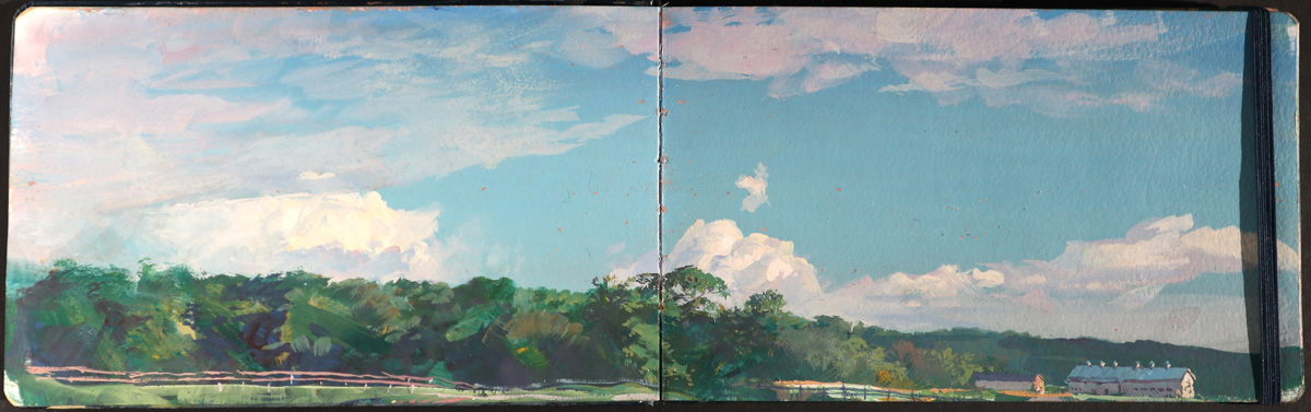 Gurney Journey Painting Clouds Over A Sky Gradation