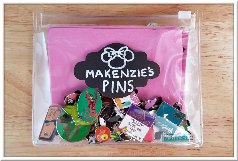 3 & 2 Sapphires Easy DIY Disney Pin Trading Pouches
