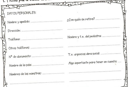 Hojas De Presentacion Para Niños De Primaria