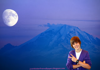 Justin Bieber Teen Singer Wallpaper of Justin Bieber Salutes the fans at Ascent Moon Blue Mountain desktop wallpaper