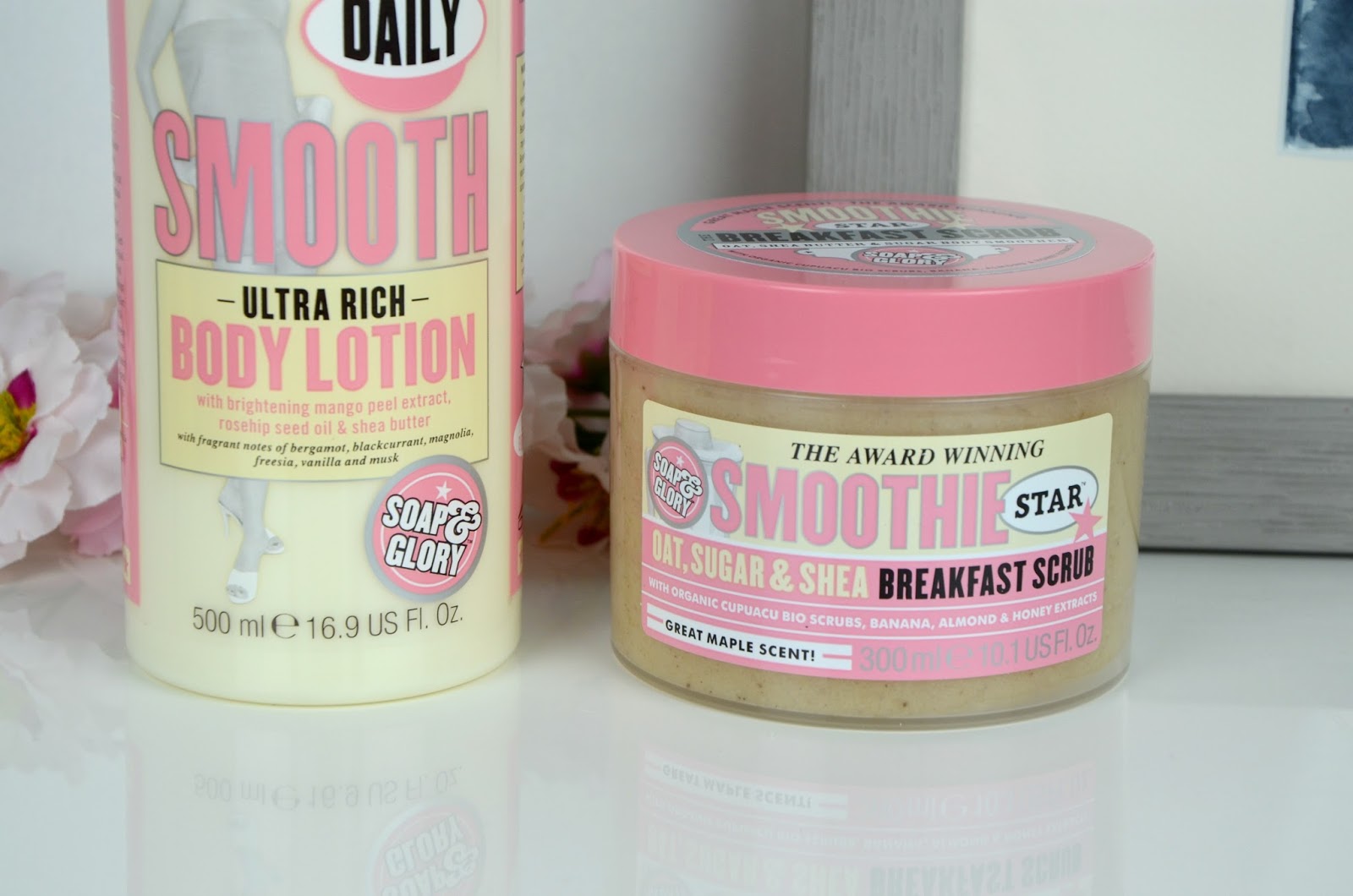 the daily smooth ultra rich body lotion smoothie and smoothie star breakfast scrub soap and glory