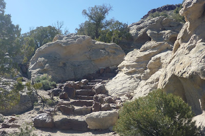 Stairs to petroglyphs and vista points
