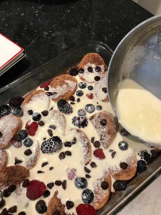 baked nutella berry french toast recipe, christmas morning french toast recipe, overnight french toast