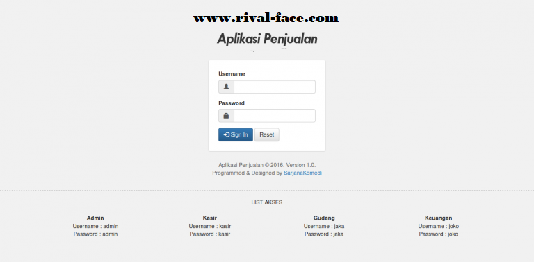Aplikasi penjualan berbasis web