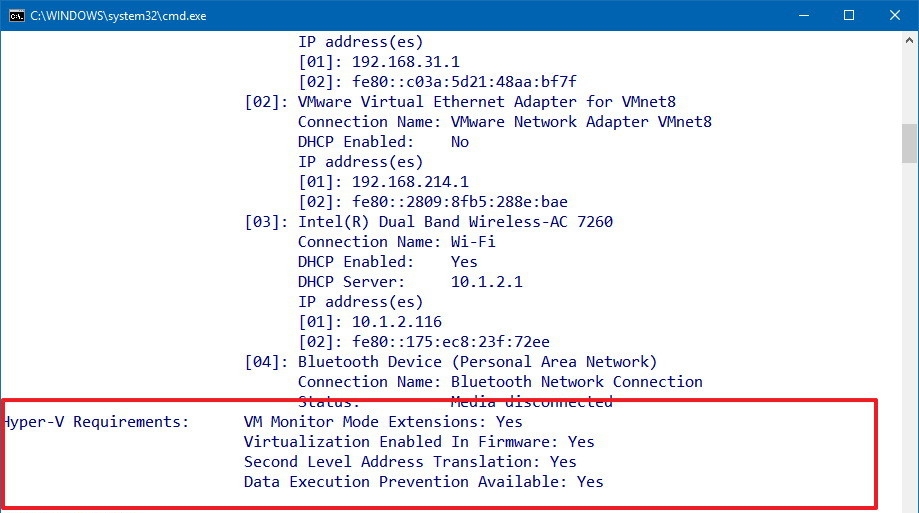 Windows Sandbox nedir? nasıl kullanılır? 2 hyperv systeminfo