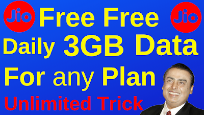 Jio Daily 3GB Data Free