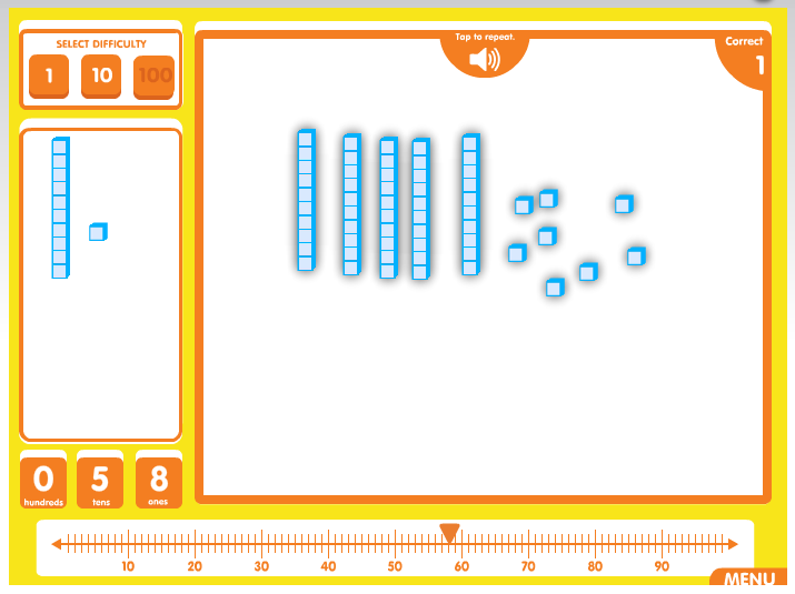 There are three options for Base 10 Fun. The picture shows Listen and