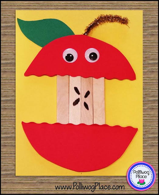 Apple Craft: Craft Stick Apple Apple Craft: Craft Stick Apple