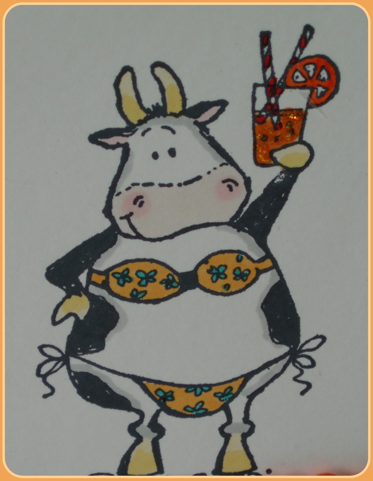 Krafty Karen's Fantastic Place Bikini Cow Birthday