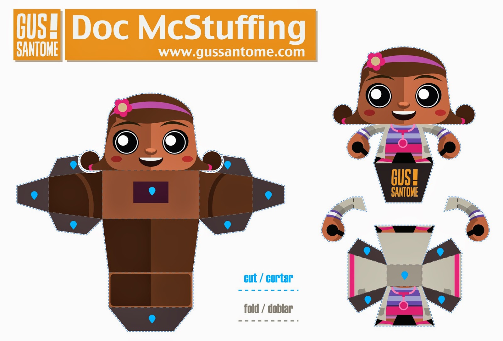 Mini Doc McStuffins Paper Toy