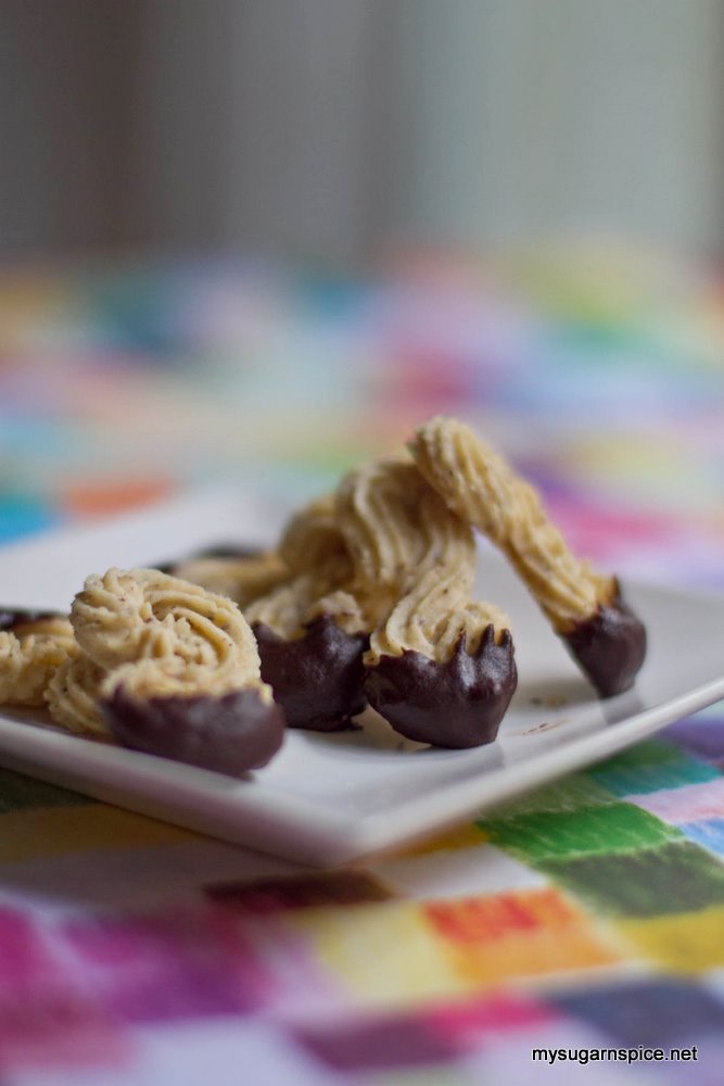 Hazelnut Twirls Coated With Chocolate