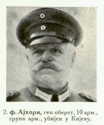 v. Eichhorn, Col.-Gen., 10th Army, Army-Group, murdered at Kiew.