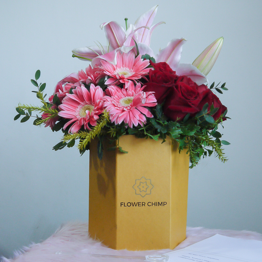 Surprise! I got flowers from Flower Chimp! The Girl with the Muji Hat