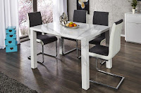 luxusny jedalensky stôl, moderny nabytok, jedalne a kuchyne, biely stôl do kuchyne