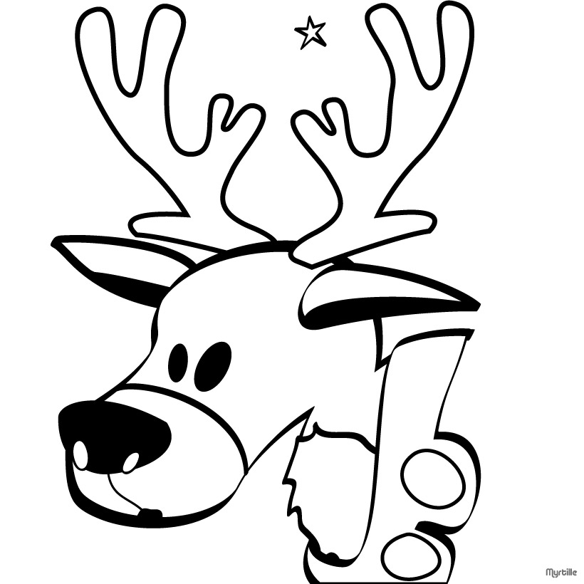 13 Christmas Reindeer Coloring Pages >> Disney Coloring Pages