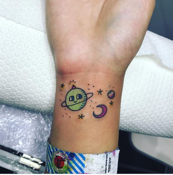 50 Impressive Planet Tattoos Designs and Ideas (2018) | TattoosBoyGirl