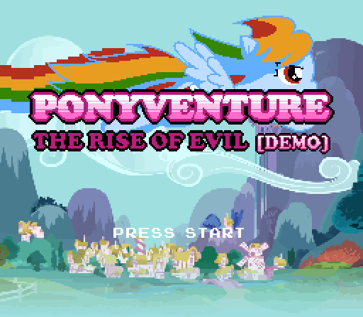 The Ponyventure title screen