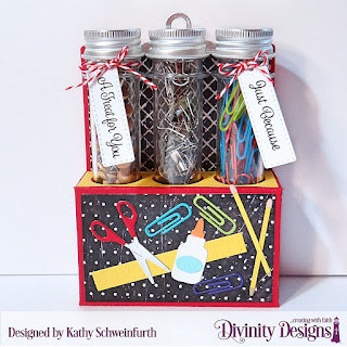 Divinity Designs Stamp Set: Treat Tag Sentiments 2, Custom Dies: Test Tube Trios, Clipboard Set, Paper Collection: Chalkboard 