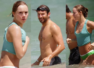 Bradley Cooper Suki Waterhouse Blue Bikini Hawaii 