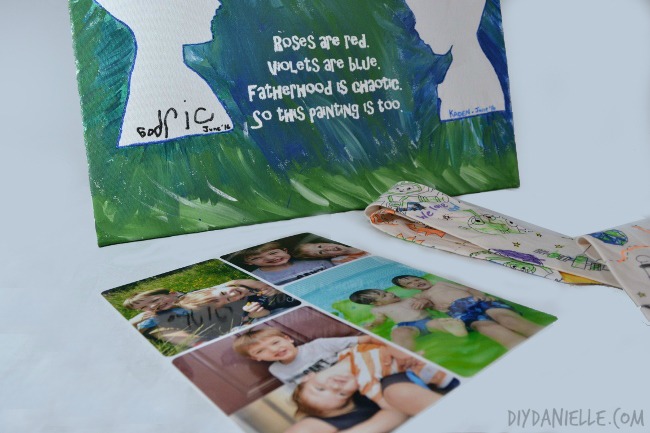 Father's Day DIY Gift Ideas: Canvas Painting and More! Using the Silhouette Cameo to make a gift for Dad.