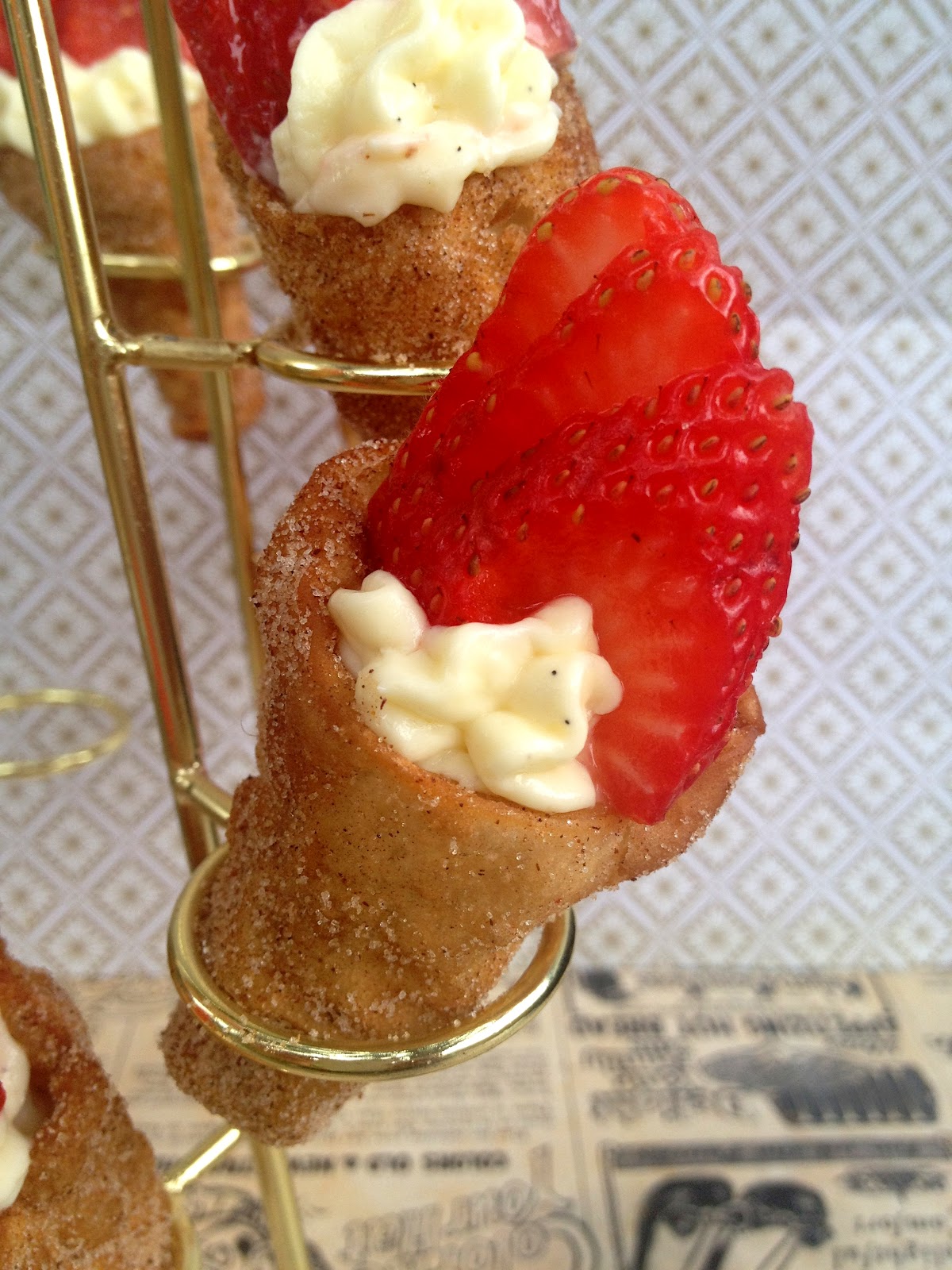Strawberry Cheesecake Mini Cones An Olympic Torch Inspired Dessert
