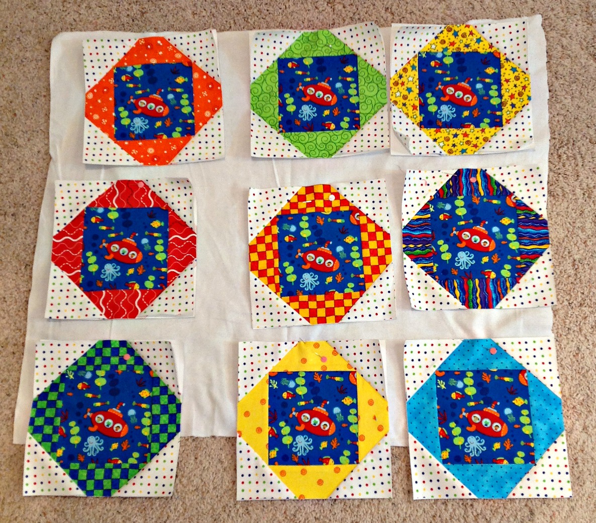 Jane's Fabrics and Quilts Baby Boy Quilt