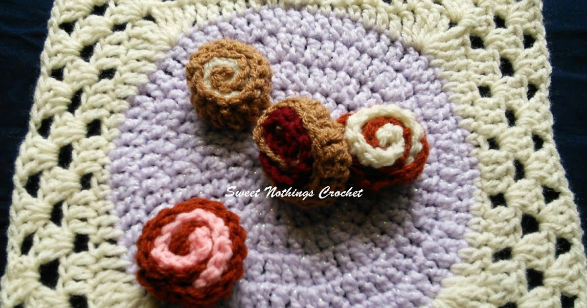Sweet Nothings Crochet SWISS ROLL GRANNY SQUARE FOOD SERIES IN THE