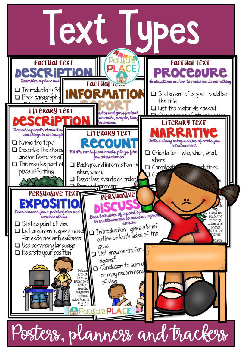 Paula's Place Teaching Resources Teaching Text Types